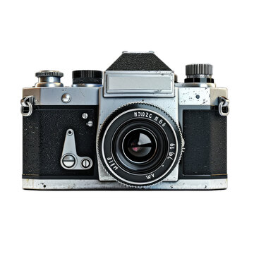 old photo camera illustration png isolated on white background