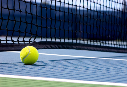 Tennis ball on the court