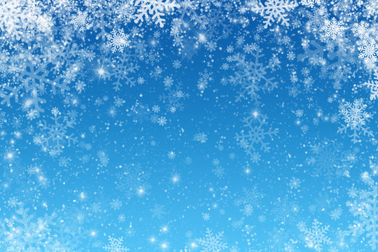 Christmas art abstract background on blue.