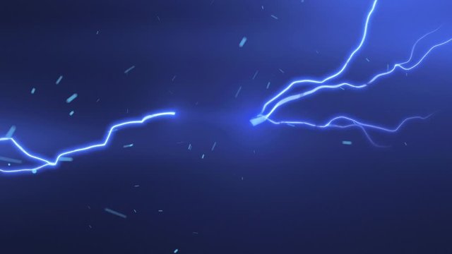 Blue Electric lightning spark loop effect animation