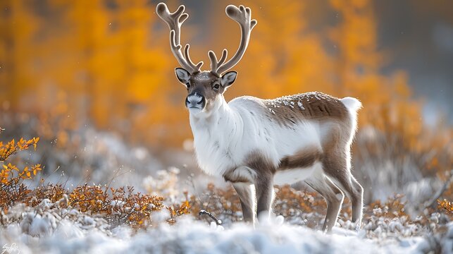 Tundra a reindeer using Nikon AFS NIKKOR 500mm f4E FL ED VR utilizing a tripod for stability and sharpness