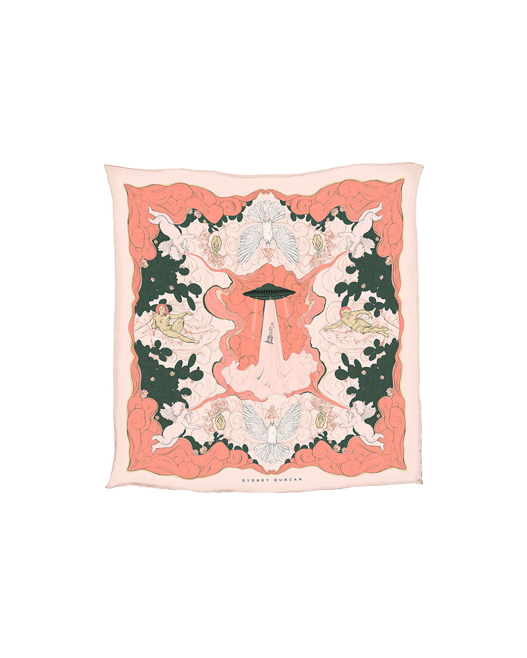 Handmade tencel illustrated headscarf - Sydney Duncan