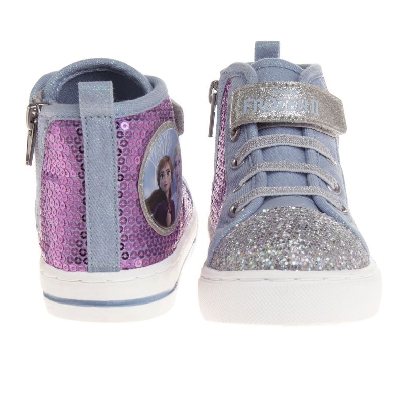 Disney Girls High Top Sneakers  Lightweight Canvas Breathable with Sequins (Toddler/Little Kid), 2 of 11