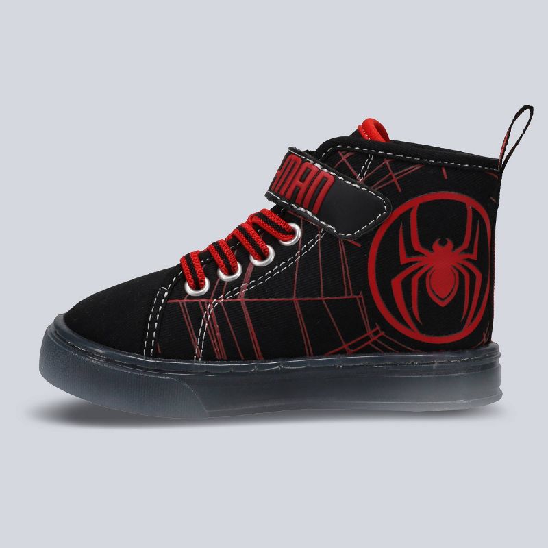 Toddler Marvel Spider-Man Lighted Hi Top Sneakers, 2 of 5