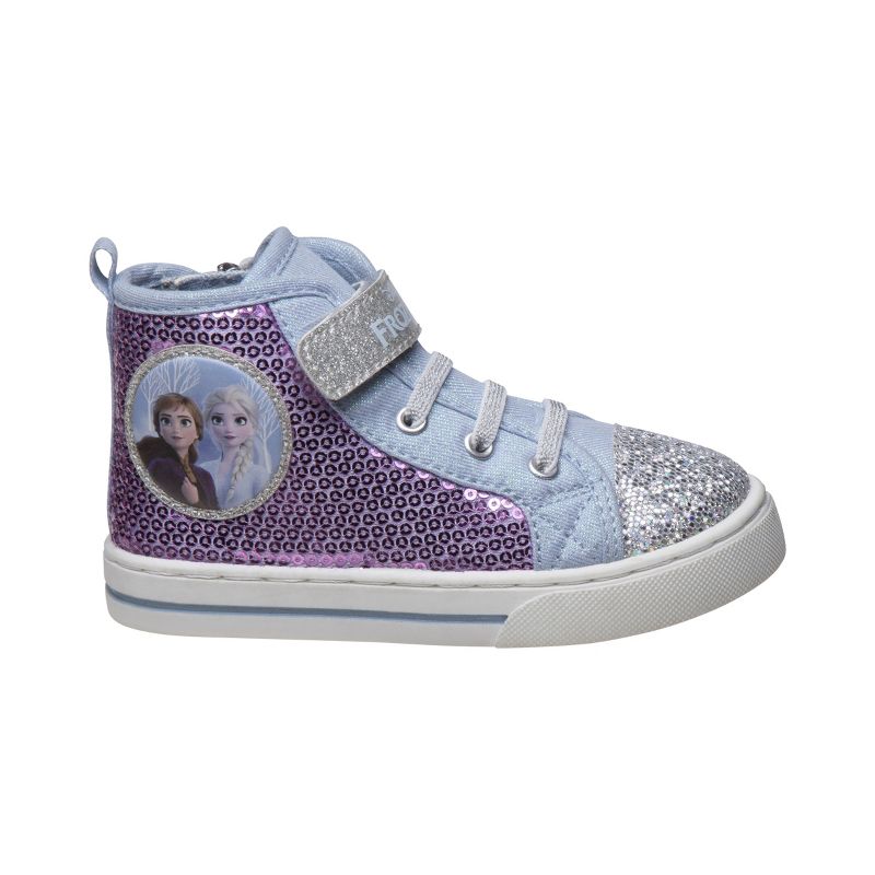 Disney Girls High Top Sneakers  Lightweight Canvas Breathable with Sequins (Toddler/Little Kid), 4 of 11