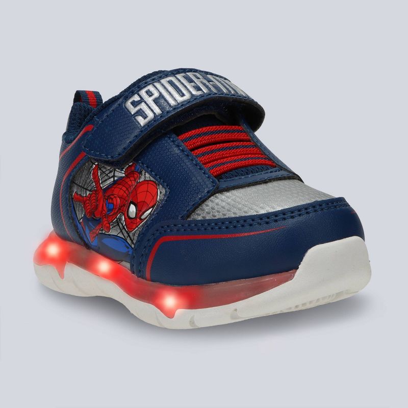 Toddler Boys' Marvel Spider-Man Athletic Sneakers - Navy Blue/Red, 1 of 4