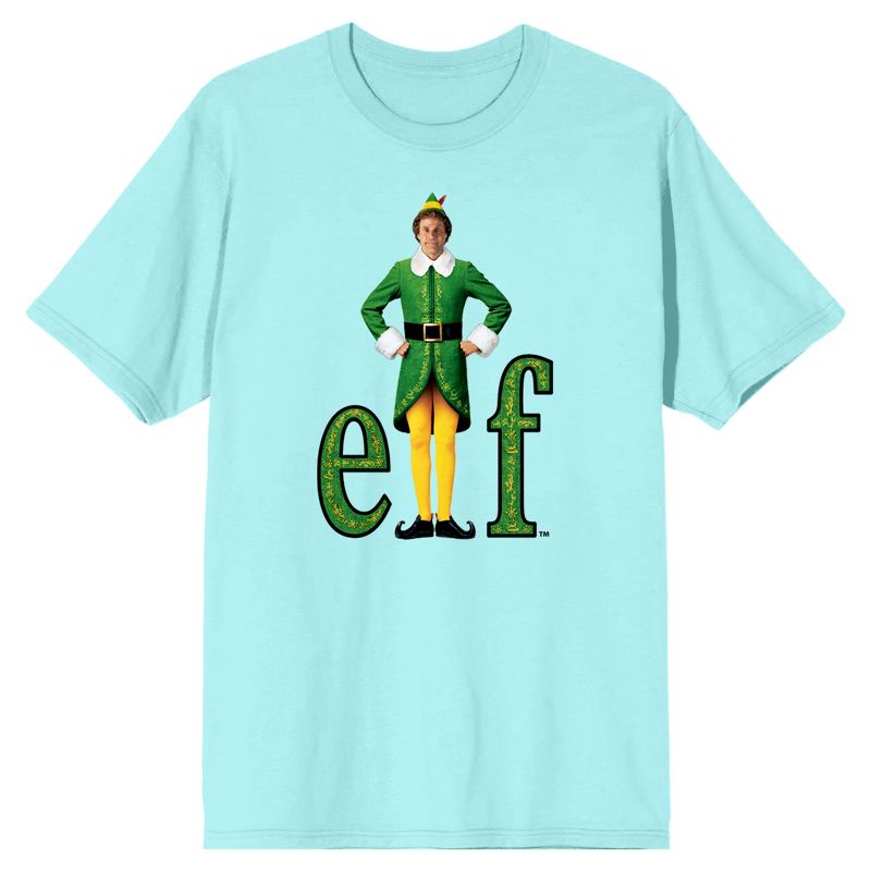 William Buddy Hobbs Elf Movie Men's Celadon T-Shirt, 1 of 4
