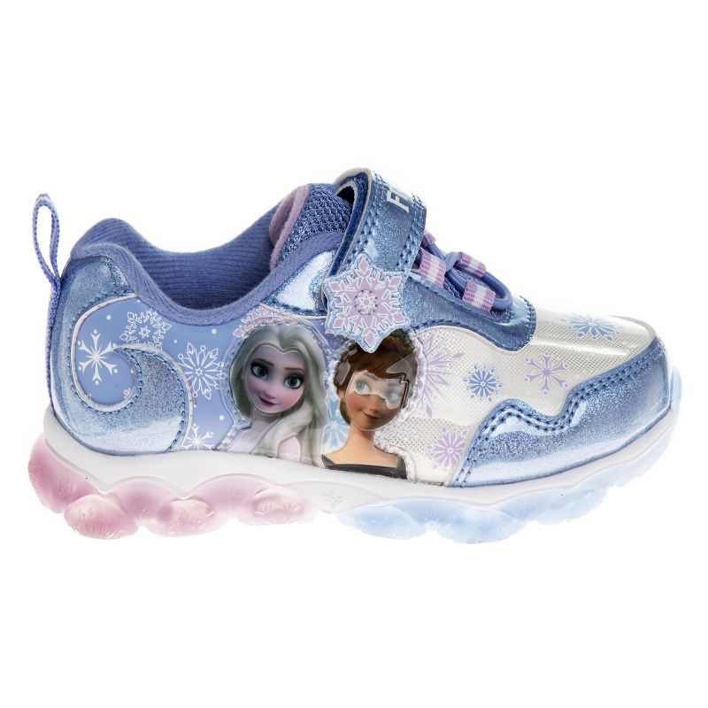 Disney Frozen Toddler Girls' Hook and Loop Light Up Sneakers (Toddler), 3 of 10