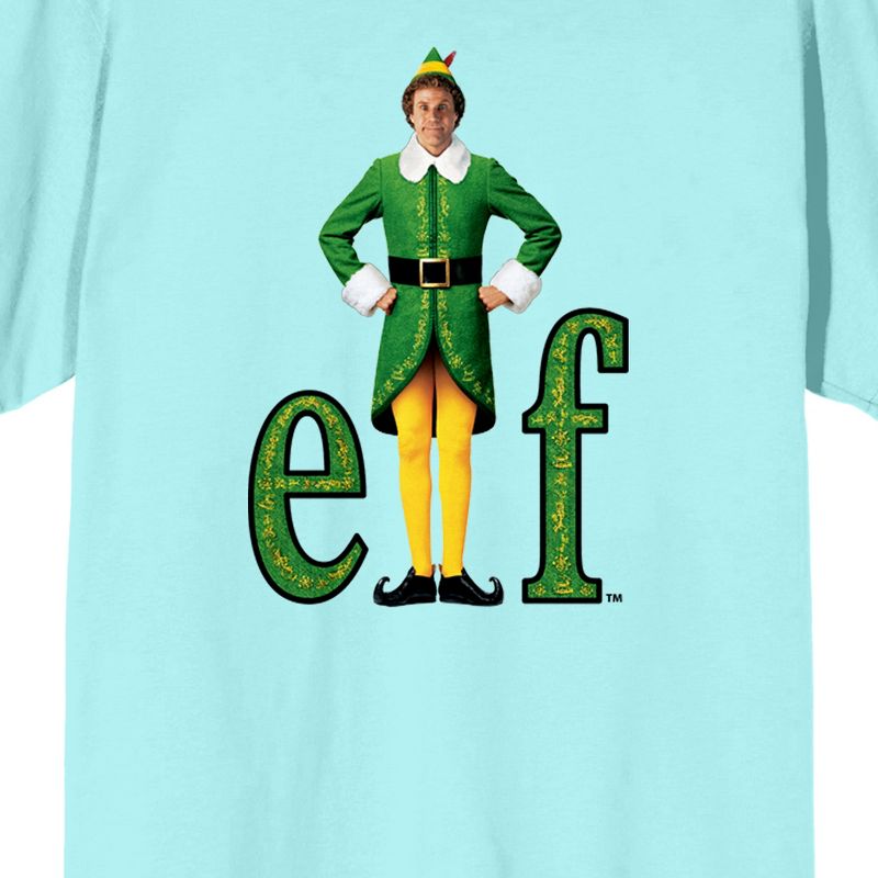 William Buddy Hobbs Elf Movie Men's Celadon T-Shirt, 2 of 4