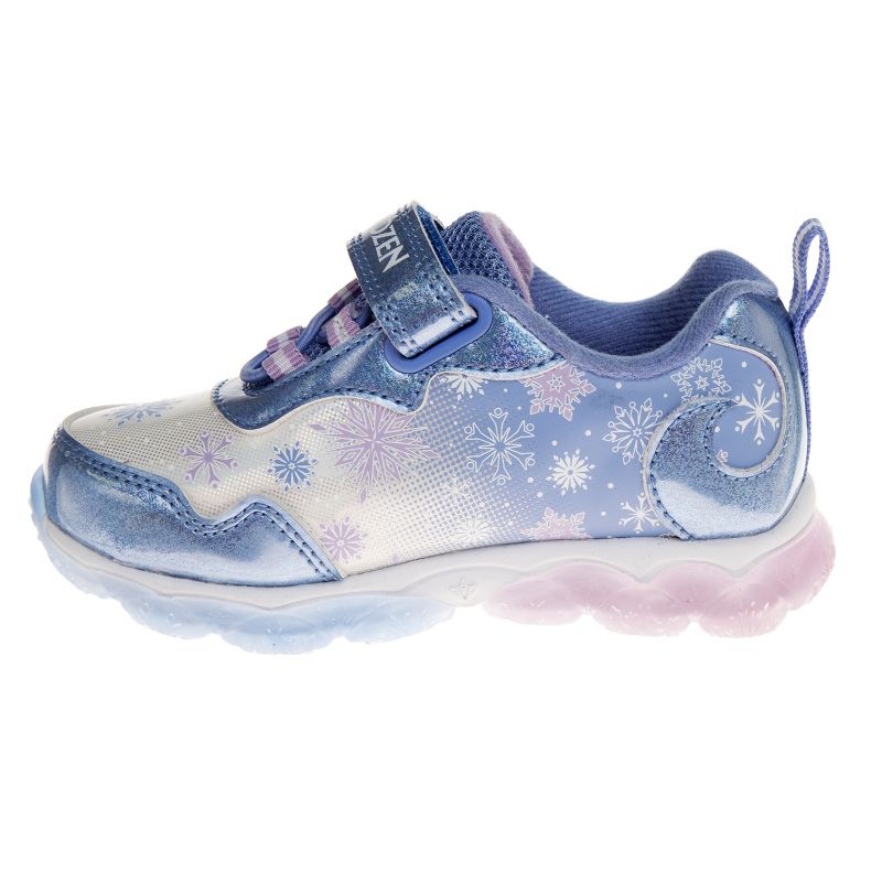 Disney Frozen Toddler Girls' Hook and Loop Light Up Sneakers (Toddler), 4 of 10