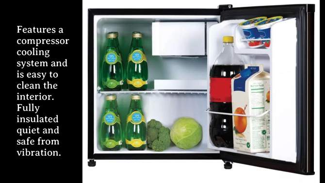 Frigidaire 1.6 cu ft Retro Fridge With Side Bottle Opener Black, 2 of 7, play video