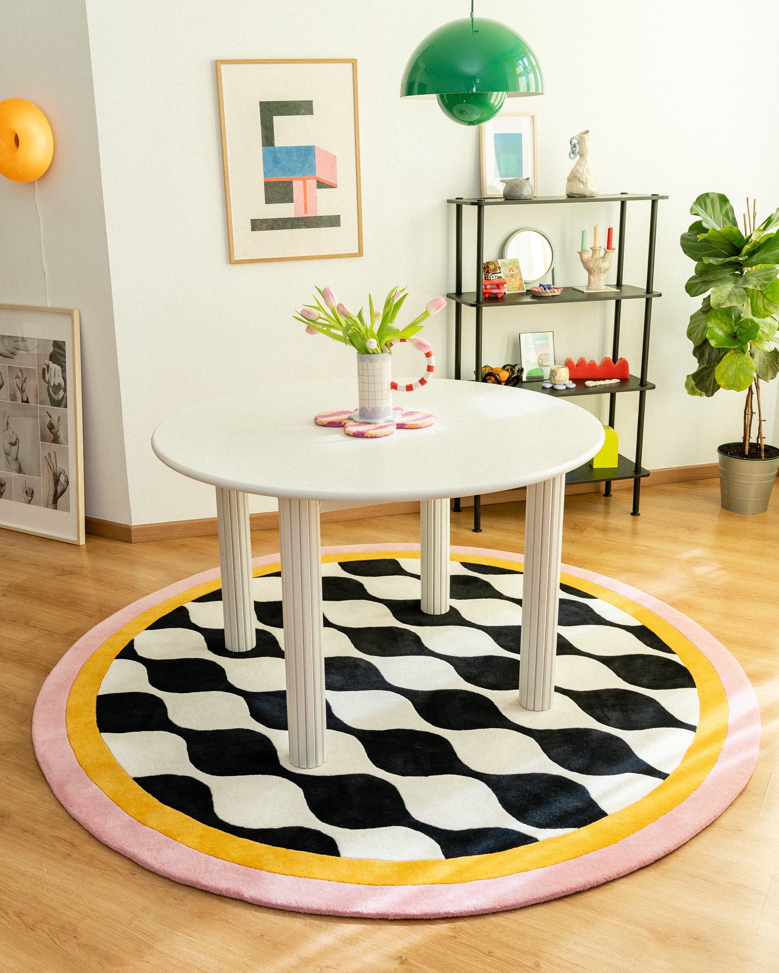 Round Chubby Checker Rug