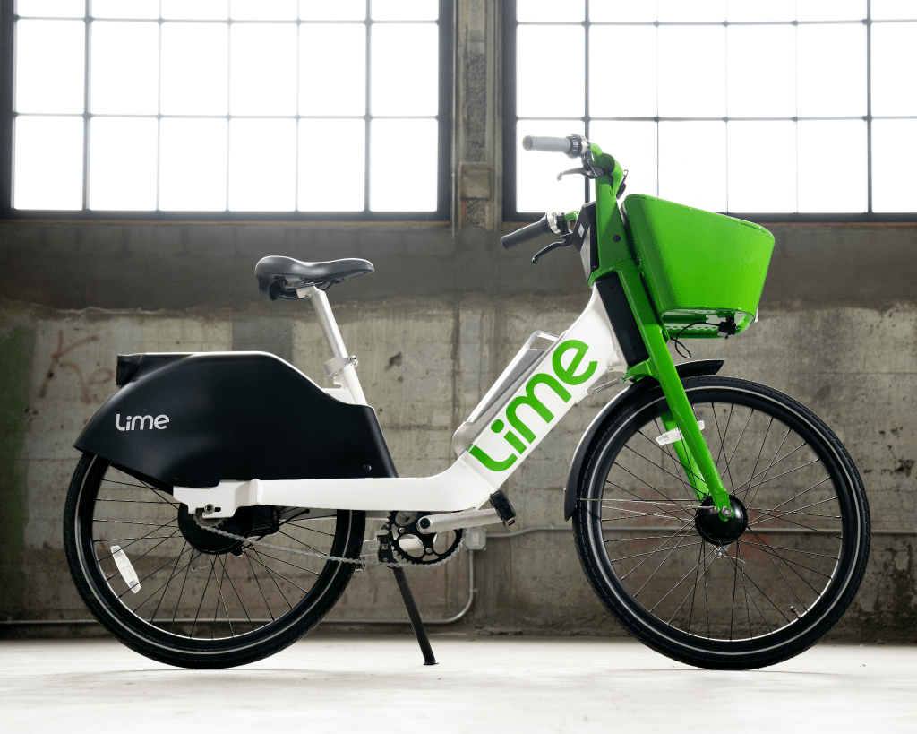 Lime gen4 e-bike green and white