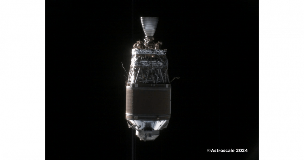 Astroscale’s space junk inspection satellite snaps a close-up photo of a discarded rocket stage