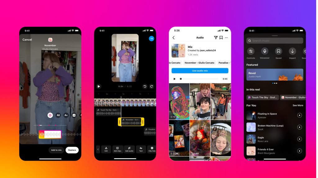 Instagram now allows users to add multiple audio tracks to Reels