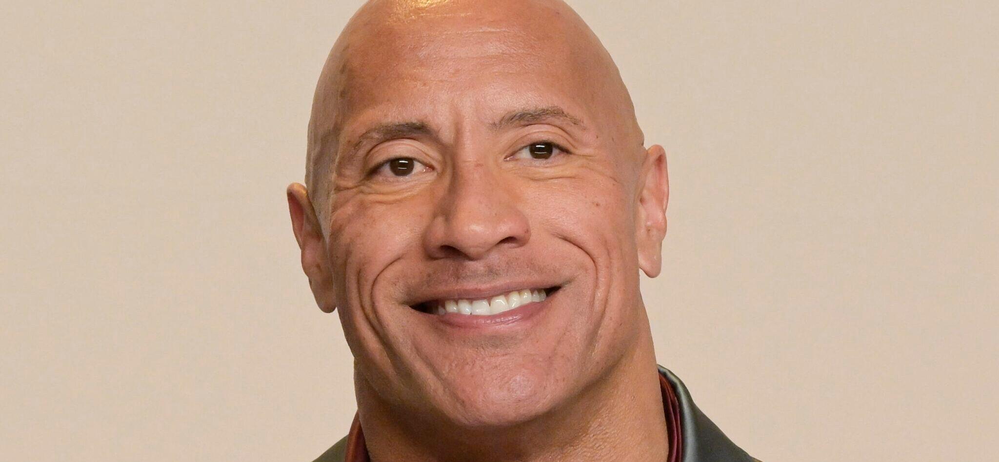 Dwayne Johnson in silver tux at Oscars 2023