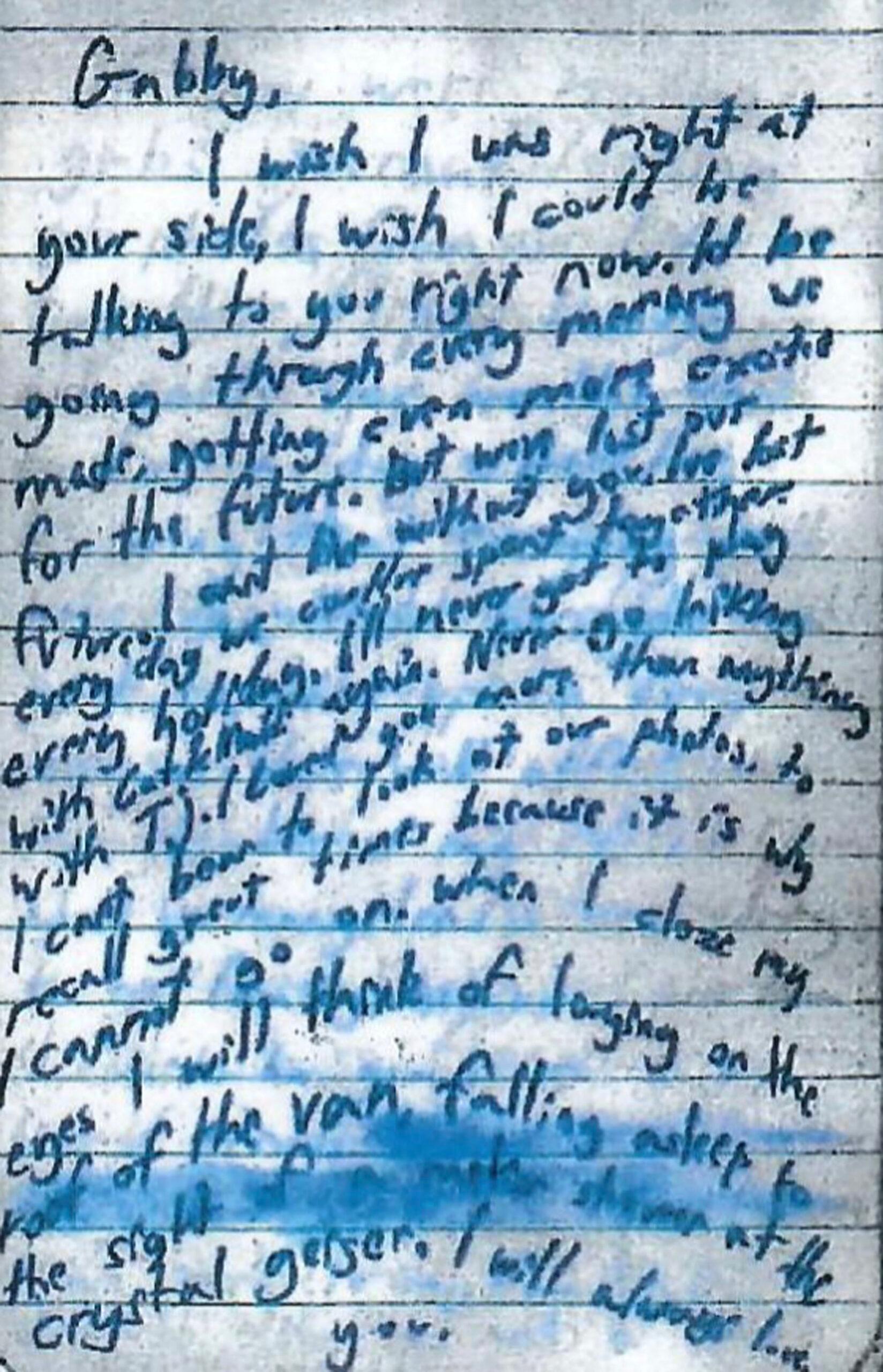 Brian Laundrie says he can t live without Gabby Petito and loved her more than anything in journal recovered with his remains