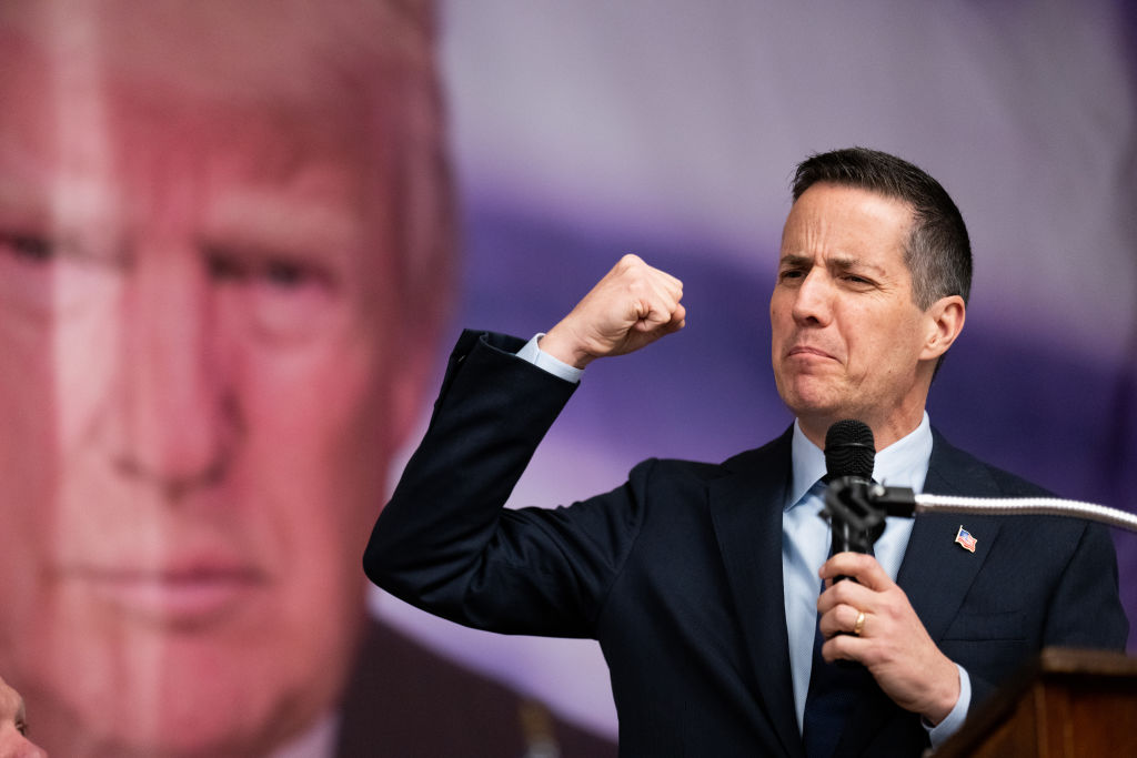 Bernie Moreno, Republican candidate for Senate, speaks at the Columbiana County Lincoln Day Dinner in Salem, Ohio, on March 15, 2024. (Bill Clark/CQ-Roll Call, Inc via Getty Images)