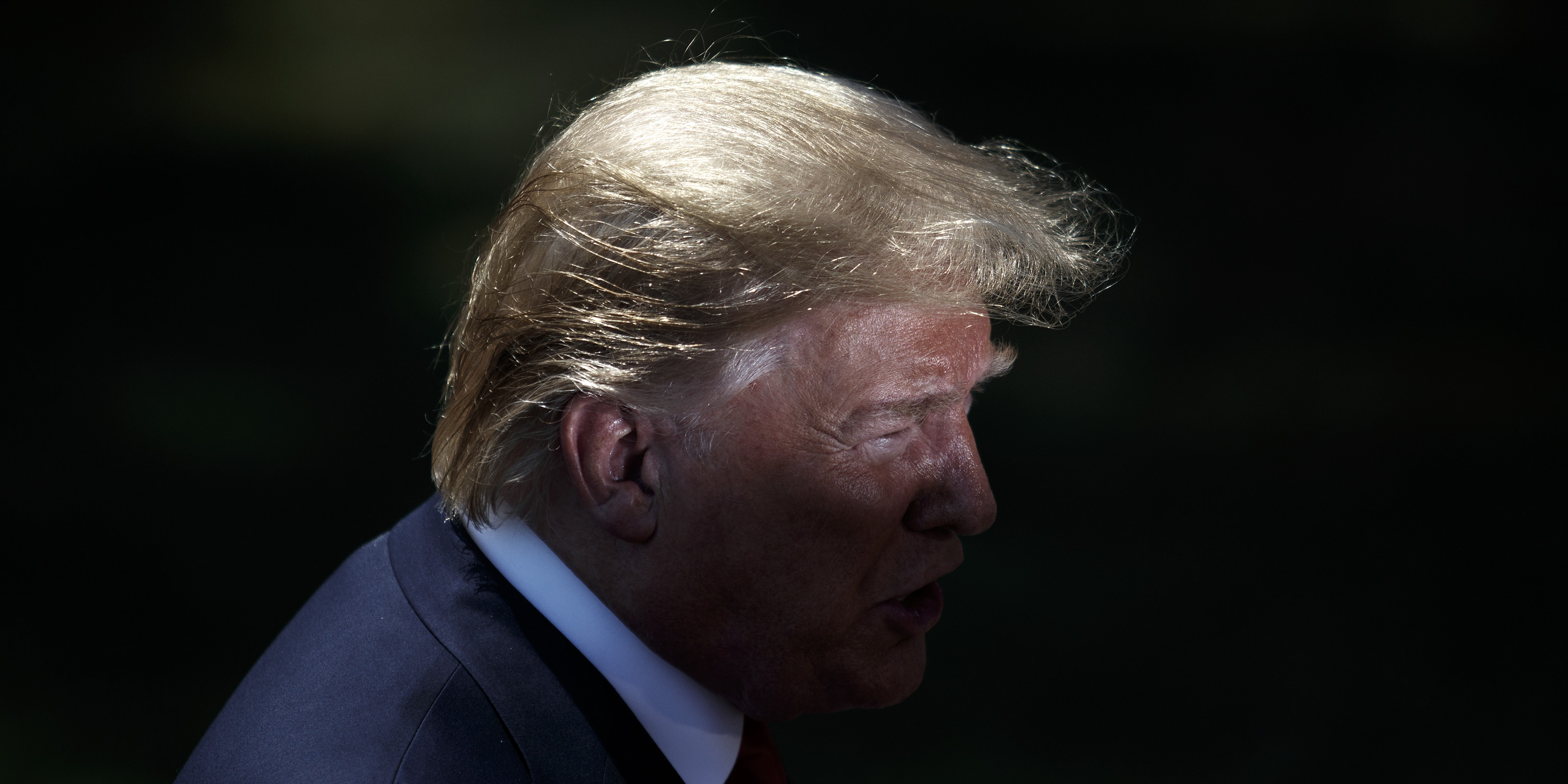 U.S. President Donald Trump speaks to members of the media on the South Lawn of the White House in Washington, D.C., U.S., on Tuesday, July 30, 2019. Trump lashed out at China for what he said is its unwillingness to buy American agricultural products and said it continues to "rip off" the U.S., just as the two nations resumed negotiations in Shanghai following a three-month breakup. Photographer: Tom Brenner/Bloomberg via Getty Images