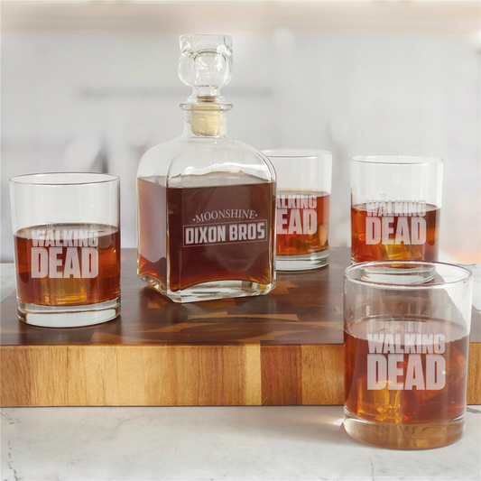 The Walking Dead Dixon Bros Moonshine Decanter Set-0