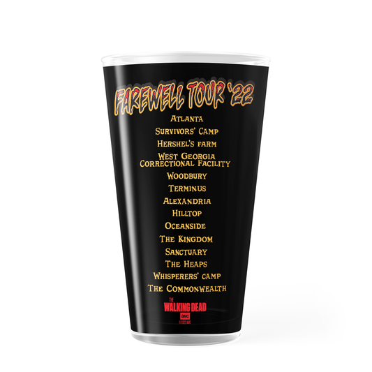 The Walking Dead Farewell Tour Walker 17 oz Pint Glass-1