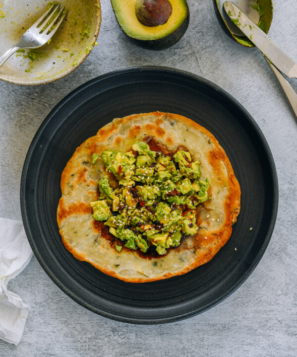 Scallion Pancake with Avocado