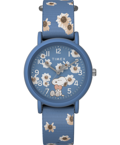 Timex x Peanuts Floral 34mm Fabric Strap Watch