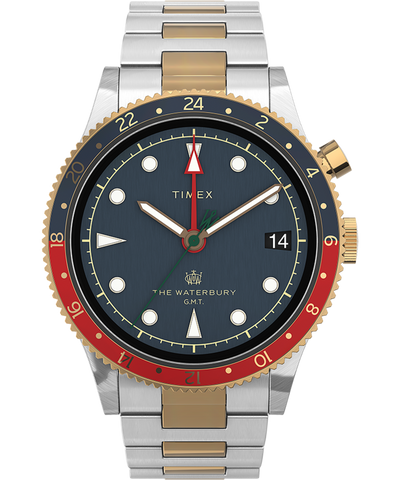 TW2U90600UK Waterbury Traditional GMT 39mm Stainless Steel Bracelet Watch primary image