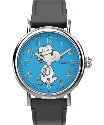 TW2V60600 Timex Standard x Peanuts Featuring Snoopy Back to School 40mm Leather Strap Watch Primary Image