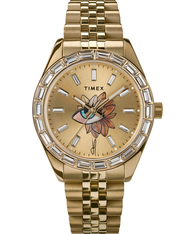 Timex Legacy x Jacquie Aiche Gold Sunray Dial with Tribe Eye 36mm Watch