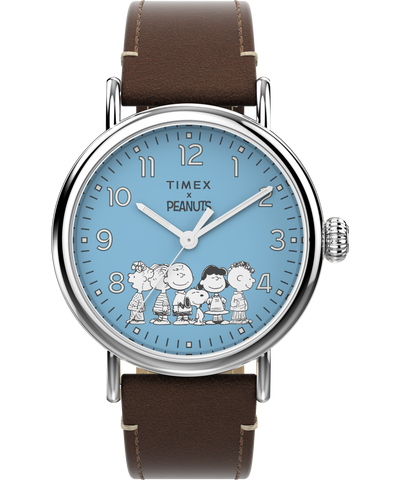 Timex Standard x Peanuts Gang's All Here 40mm Leather Strap Watch