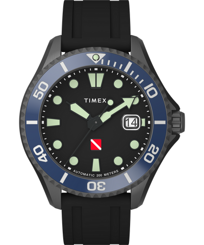 Tiburón Automatic 44mm Synthetic Rubber Strap Watch