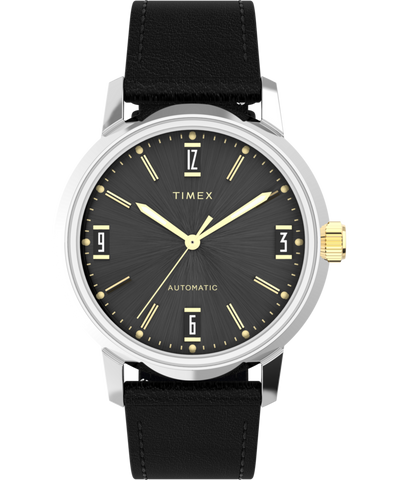 Marlin® Automatic 40mm Leather Strap Watch