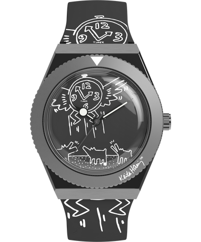 TW2W25600 Q Timex x Keith Haring 38mm Synthetic Rubber Strap Watch Primary Image