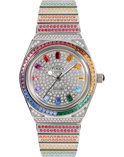 TW2U72600 Timex x Judith Leiber 38mm Stainless Steel Bracelet Watch with Austrian Crystals Primary Image