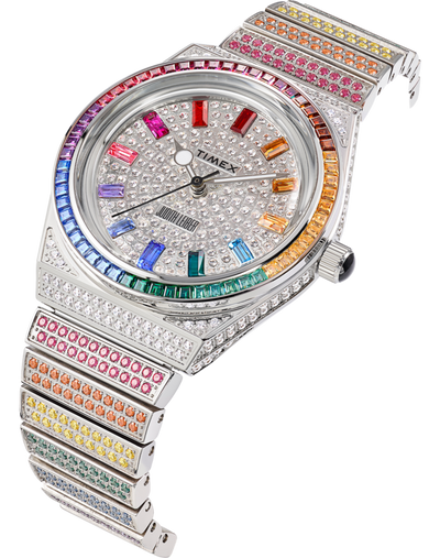 TW2U72600 Timex x Judith Leiber 38mm Stainless Steel Bracelet Watch with Austrian Crystals Profile Image