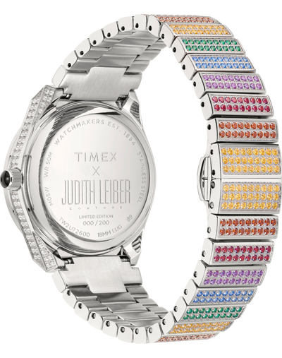 TW2U72600 Timex x Judith Leiber 38mm Stainless Steel Bracelet Watch with Austrian Crystals Strap Image