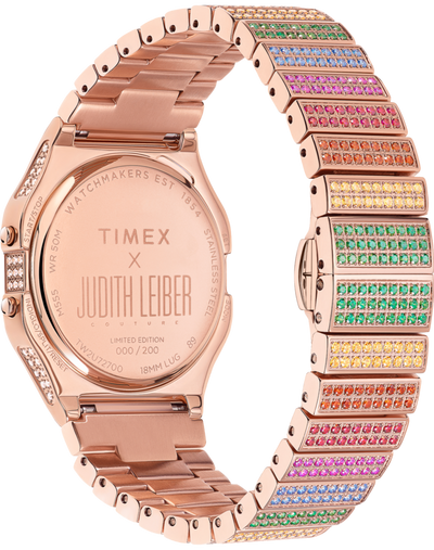 TW2U72700 Timex x Judith Leiber 35mm Stainless Steel Bracelet Watch with Austrian Crystals Strap Image