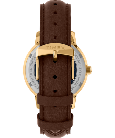 TWG029900 Timex x Brooks Brothers Gold Tone Marlin® Automatic 38mm Leather Strap and Fabric Strap Set Strap Image