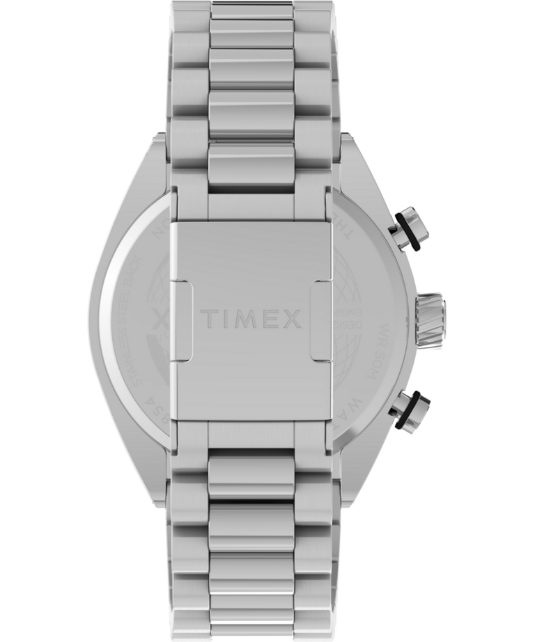 TW2W22200 Timex Legacy Tonneau Chronograph 42mm Stainless Steel Bracelet Watch Strap Image