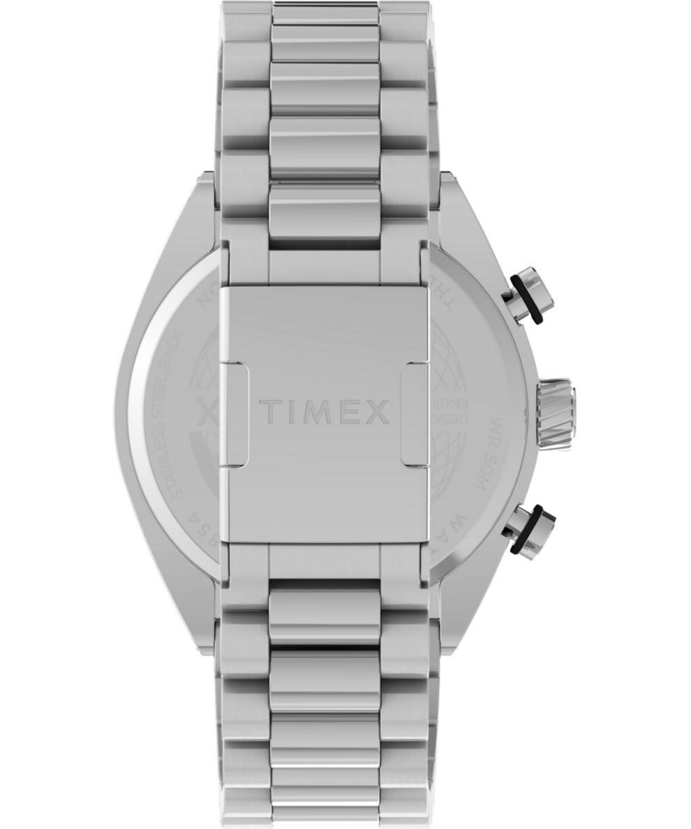TW2W22200 Timex Legacy Tonneau Chronograph 42mm Stainless Steel Bracelet Watch Strap Image