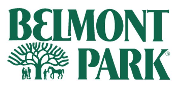 A green logo for belmont park.