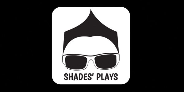 A black and white logo of shades ' plays.