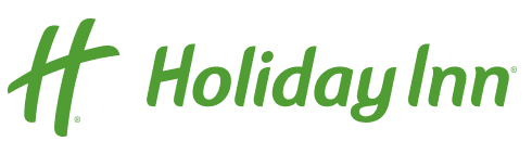 A green logo that says holiday on it.