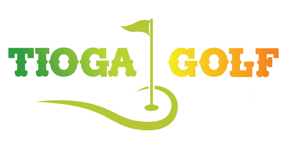 A green and yellow logo for the pga golf club.