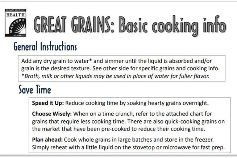 great grains handout