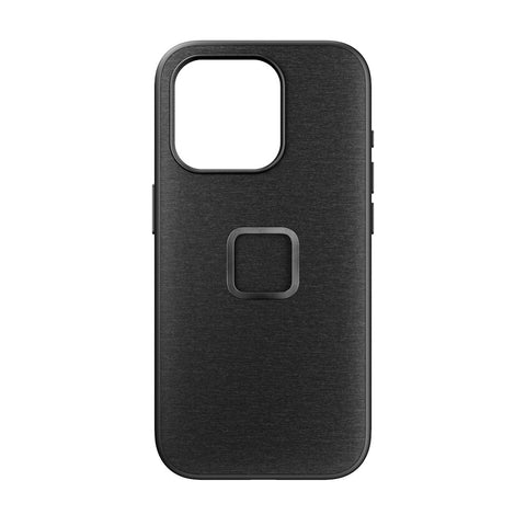 A charcoal colored Everyday case for iPhone 15 ProMax with magnetic lock