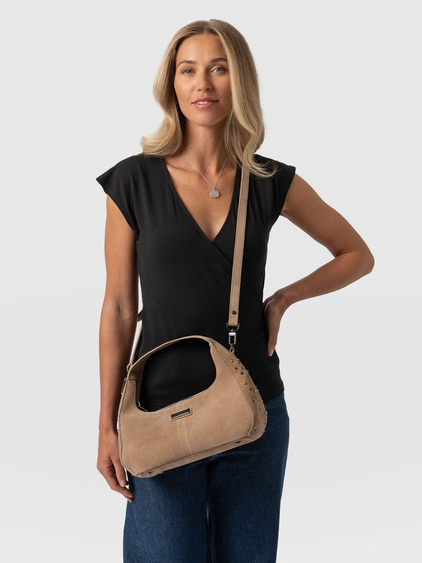 Taylor Hobo Handbag - Taupe