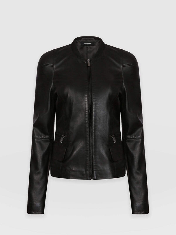 Blane Leather Jacket - Black