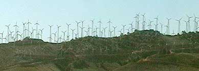 Wind towers at Tehachapi Pass, California, USA